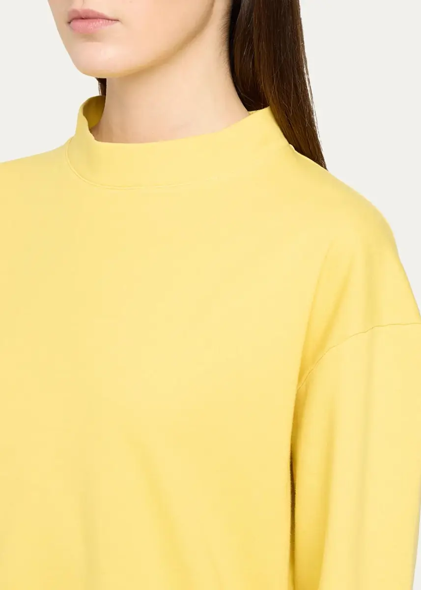 The Row Kate Mock-Neck Cotton Jersey Sweatshirt | Thumbnail 5 The Row Kate Mock-Neck Cotton Jersey Sweatshirt | Thumbnail 5