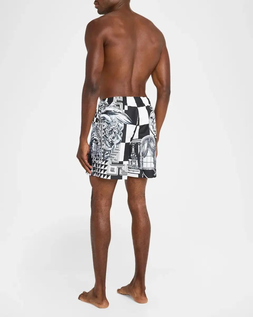 Versace Men's Medusa Collage Swim Trunks | Thumbnail 3 Versace Men's Medusa Collage Swim Trunks | Thumbnail 3