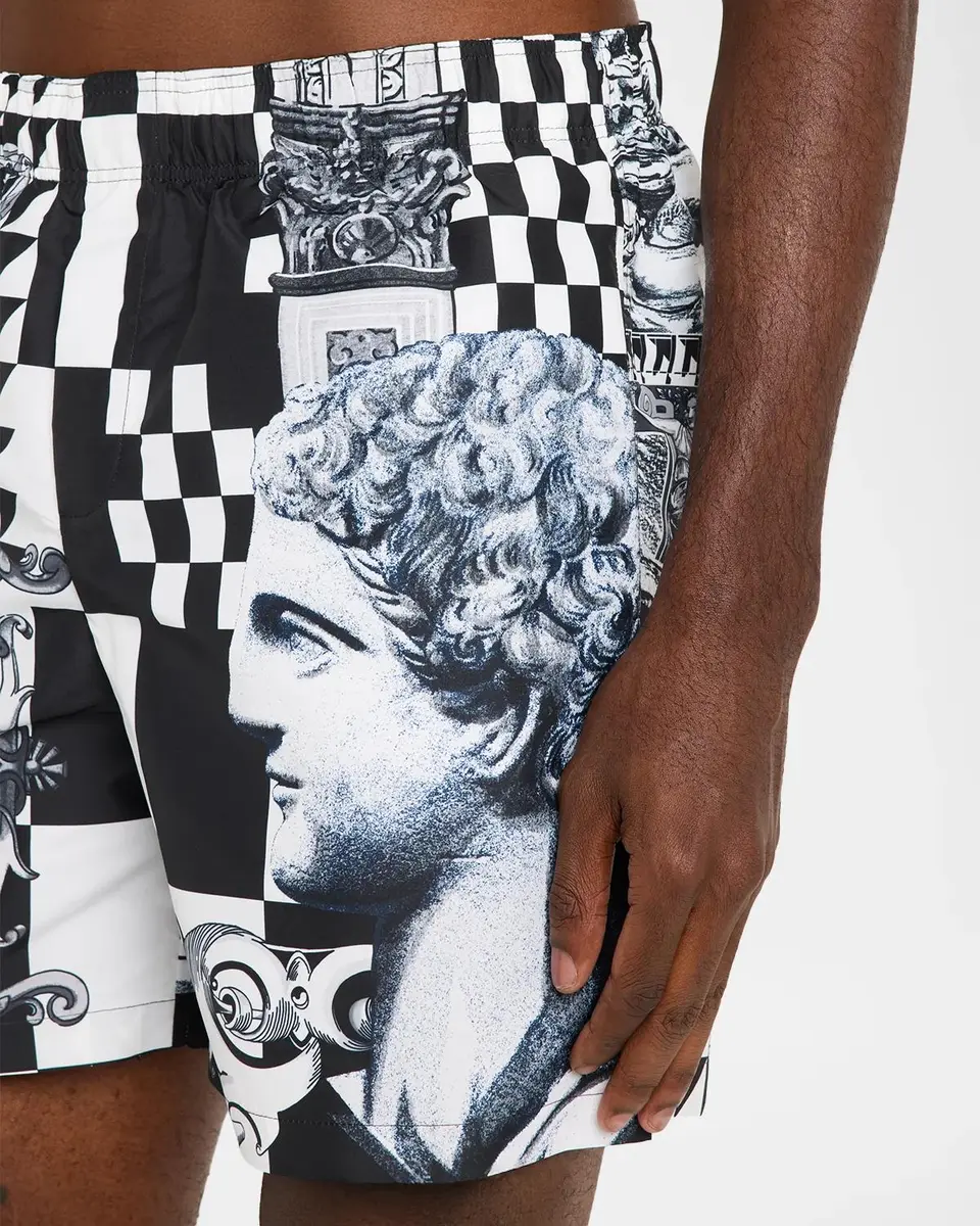 Versace Men's Medusa Collage Swim Trunks | Thumbnail 4 Versace Men's Medusa Collage Swim Trunks | Thumbnail 4