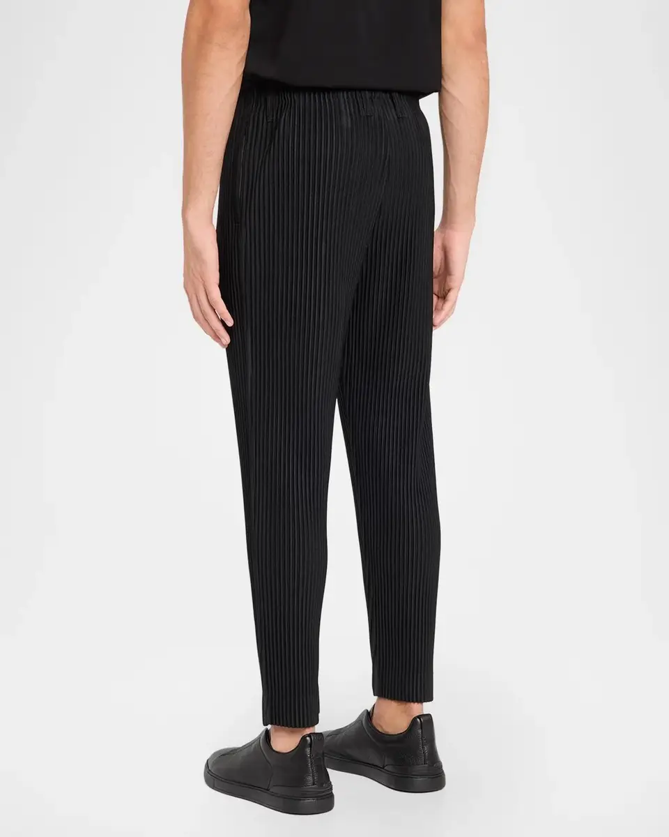 Homme Plissé Issey Miyake Men's Basics Pleated Pull-On Trousers | Thumbnail 3 Homme Plissé Issey Miyake Men's Basics Pleated Pull-On Trousers | Thumbnail 3