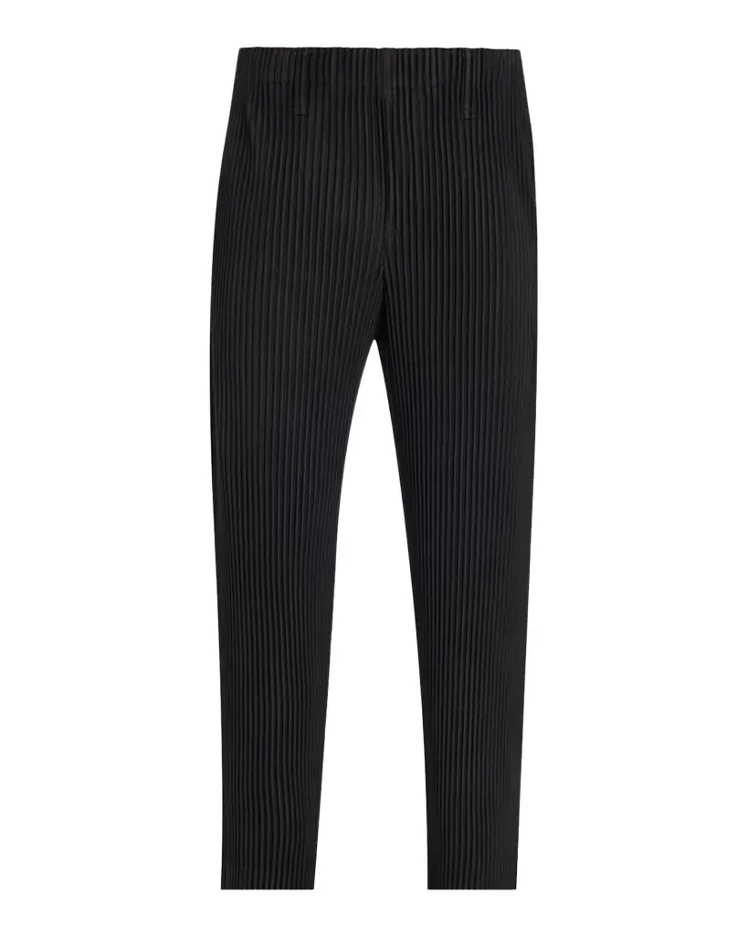Homme Plissé Issey Miyake Men's Basics Pleated Pull-On Trousers | Image 1 Homme Plissé Issey Miyake Men's Basics Pleated Pull-On Trousers | Image 1
