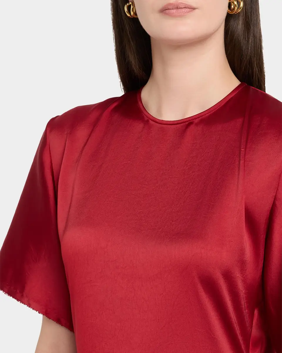FFORME Imogen Fluid Satin Gathered Godet Midi Dress | Thumbnail 5 FFORME Imogen Fluid Satin Gathered Godet Midi Dress | Thumbnail 5