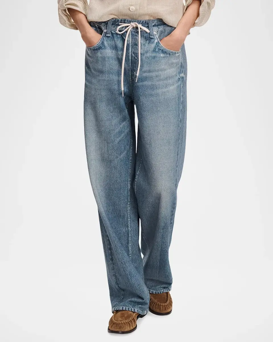 rag & bone rb Miramar Terry Drawstring Wide-Leg Jeans | Thumbnail 4 rag & bone rb Miramar Terry Drawstring Wide-Leg Jeans | Thumbnail 4