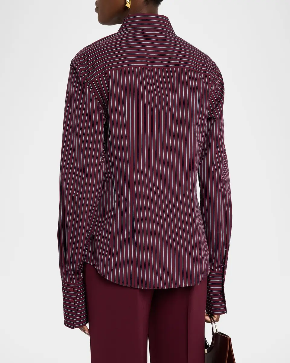 Lafayette 148 New York Striped Slim-Fit Cotton Shirt | Thumbnail 3 Lafayette 148 New York Striped Slim-Fit Cotton Shirt | Thumbnail 3