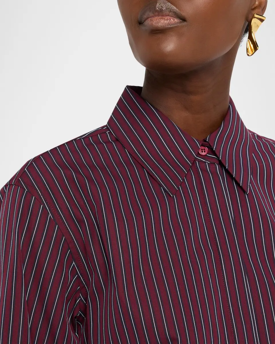 Lafayette 148 New York Striped Slim-Fit Cotton Shirt | Thumbnail 5 Lafayette 148 New York Striped Slim-Fit Cotton Shirt | Thumbnail 5