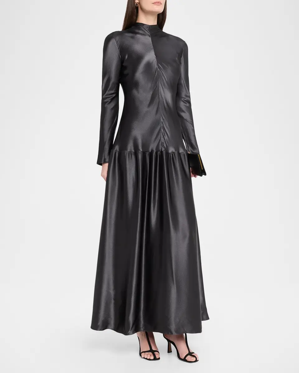 FFORME Mila Satin Drop-Waist Dress | Thumbnail 2 FFORME Mila Satin Drop-Waist Dress | Thumbnail 2