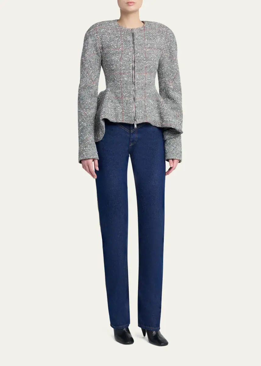 Stella McCartney Speckled Wool-Blend Tweed Jacket | Thumbnail 2 Stella McCartney Speckled Wool-Blend Tweed Jacket | Thumbnail 2