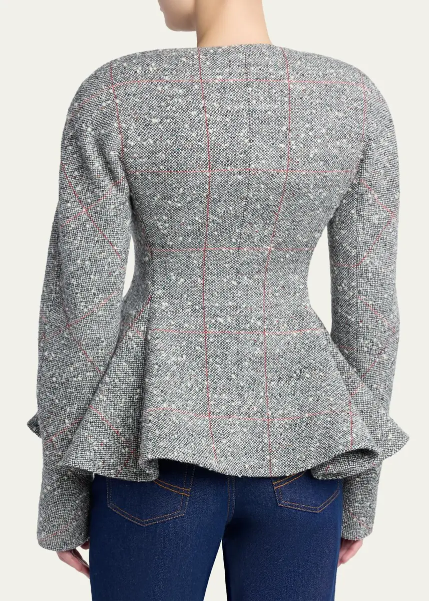 Stella McCartney Speckled Wool-Blend Tweed Jacket | Thumbnail 3 Stella McCartney Speckled Wool-Blend Tweed Jacket | Thumbnail 3
