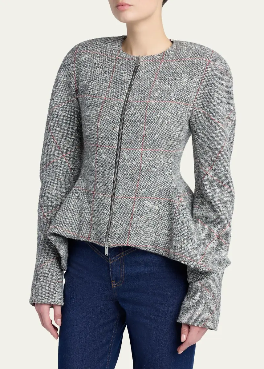 Stella McCartney Speckled Wool-Blend Tweed Jacket | Thumbnail 4 Stella McCartney Speckled Wool-Blend Tweed Jacket | Thumbnail 4
