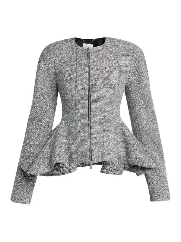 Speckled Wool-Blend Tweed Jacket