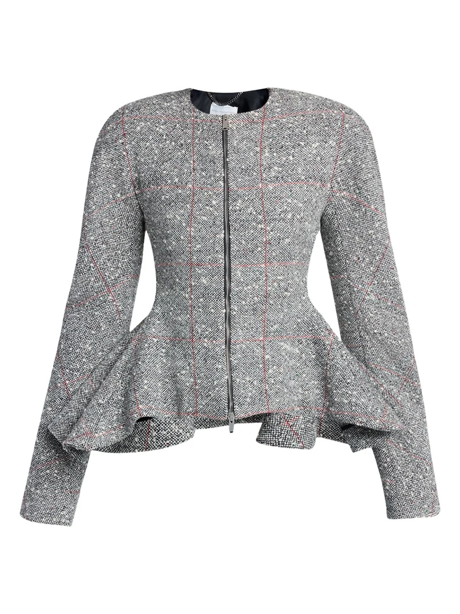 Stella McCartney Speckled Wool-Blend Tweed Jacket