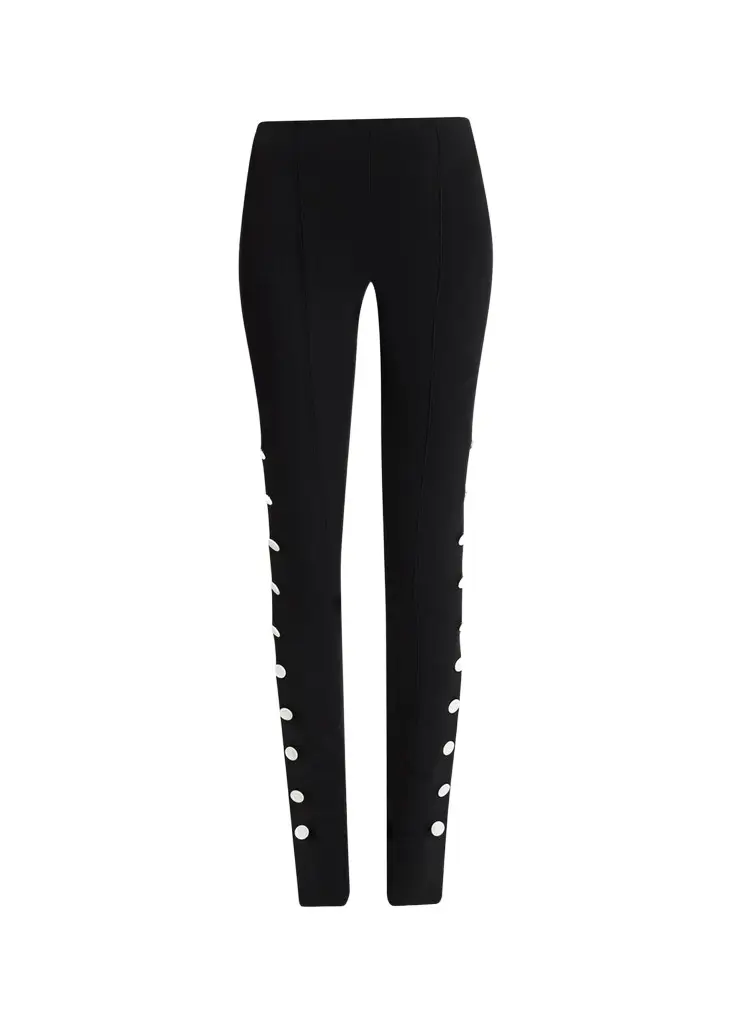 Proenza Schouler Martina Buttoned Sides Skinny-Leg Pants | Image 1 Proenza Schouler Martina Buttoned Sides Skinny-Leg Pants | Image 1