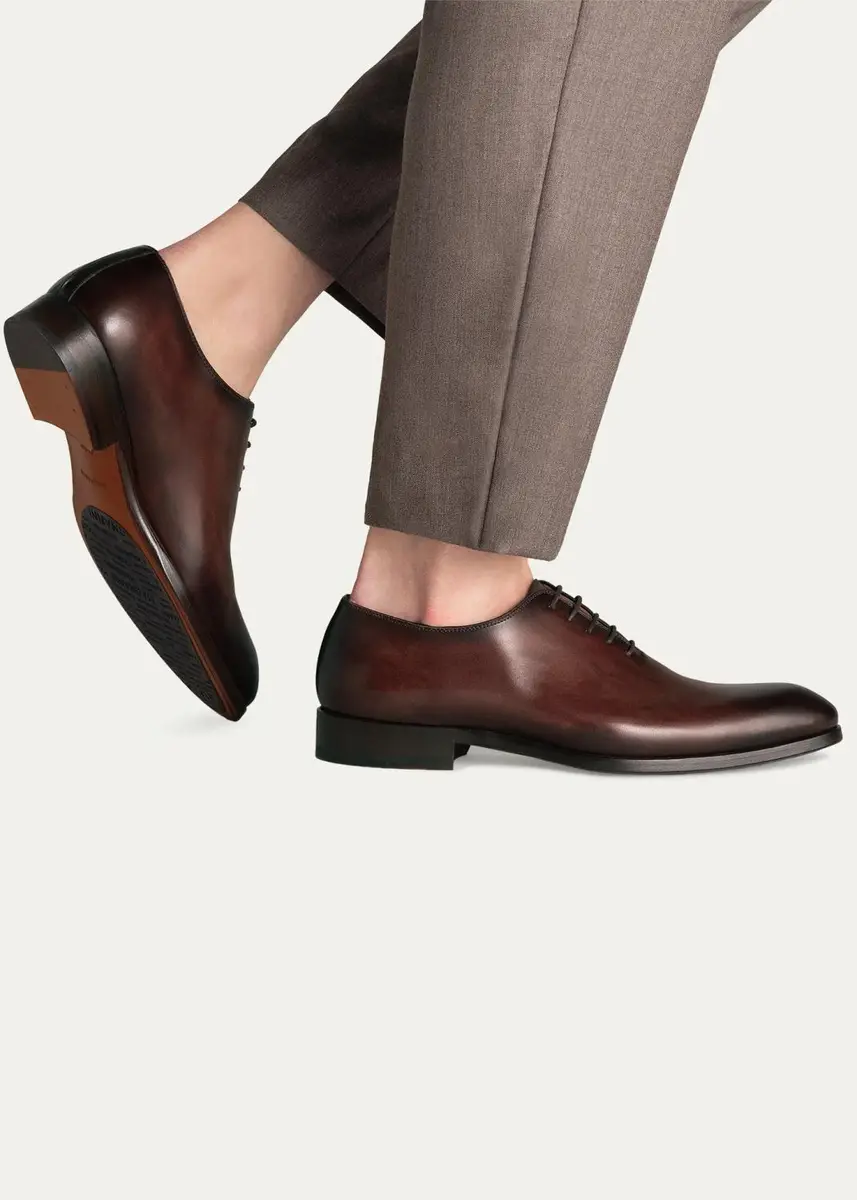 Magnanni Men's Leather Wholecut Oxfords | Thumbnail 5