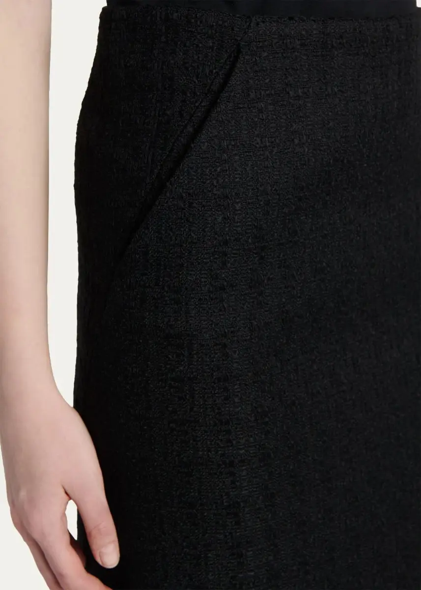 Alexander McQueen Sweetheart-Waist Lightweight Tweed Midi Skirt | Thumbnail 5 Alexander McQueen Sweetheart-Waist Lightweight Tweed Midi Skirt | Thumbnail 5