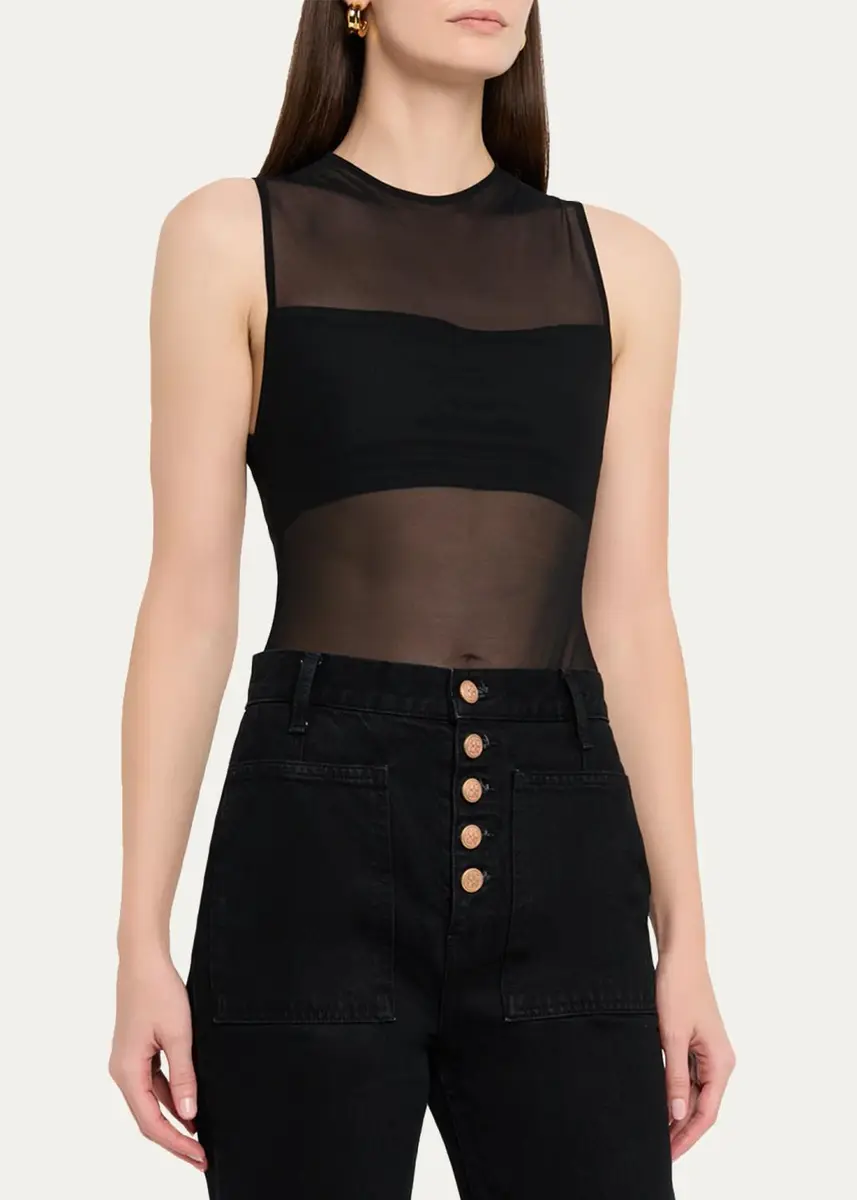 Alice + Olivia Mesh Bandeau Bodysuit | Thumbnail 4 Alice + Olivia Mesh Bandeau Bodysuit | Thumbnail 4