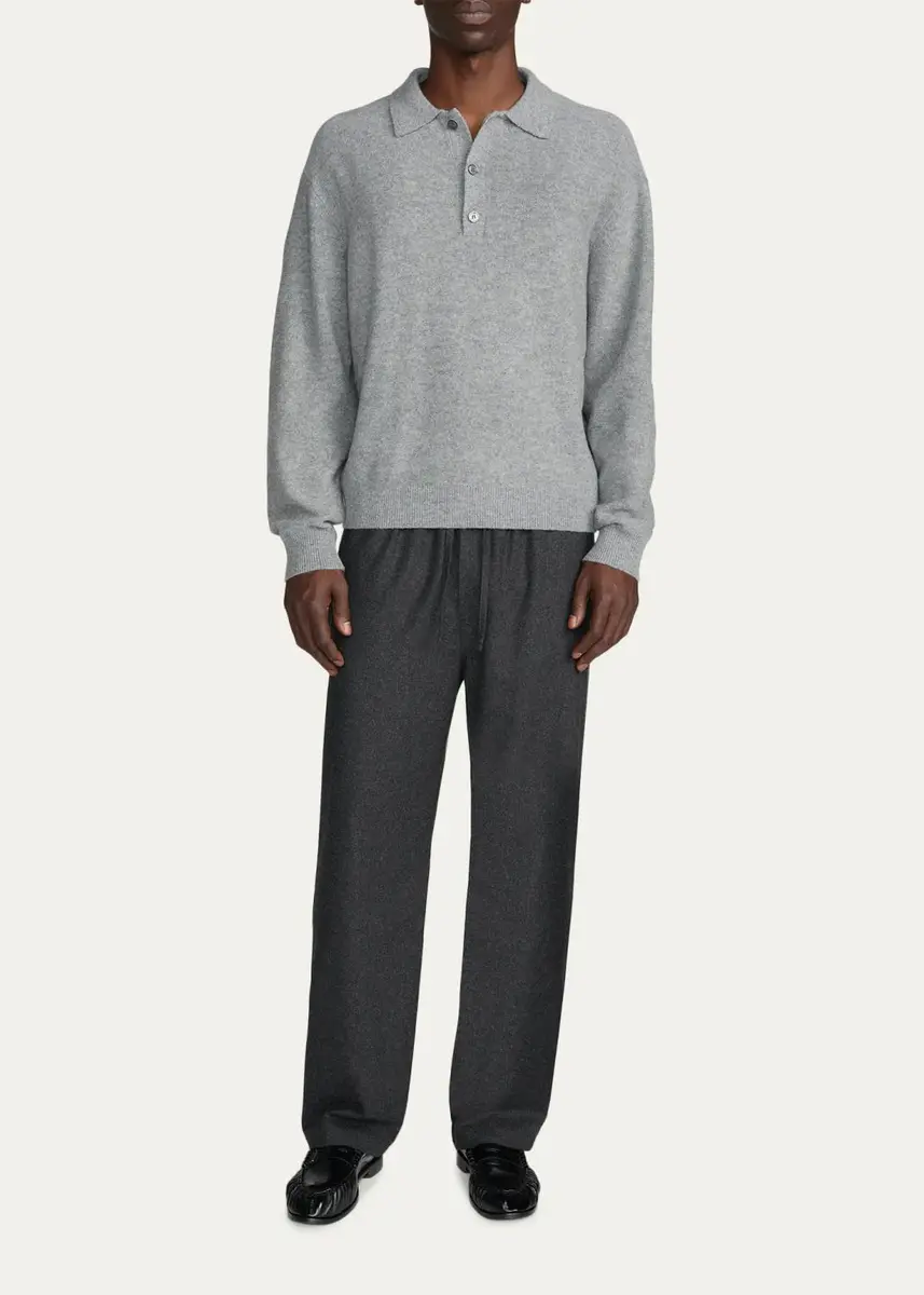 Frame Men's Boiled Wool Polo Sweater | Thumbnail 2