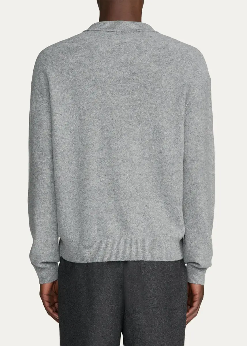 Frame Men's Boiled Wool Polo Sweater | Thumbnail 3