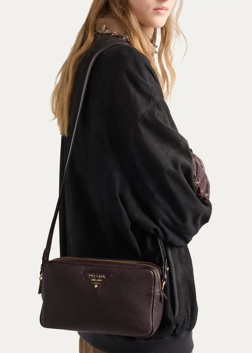 Prada Small Grain Leather Shoulder Bag | Thumbnail 2 Prada Small Grain Leather Shoulder Bag | Thumbnail 2