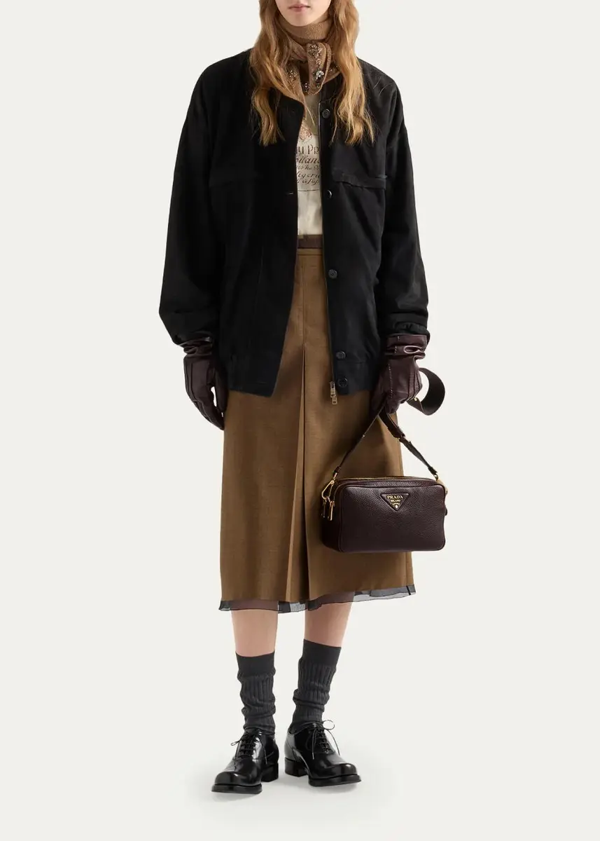 Prada Small Grain Leather Shoulder Bag | Thumbnail 5 Prada Small Grain Leather Shoulder Bag | Thumbnail 5