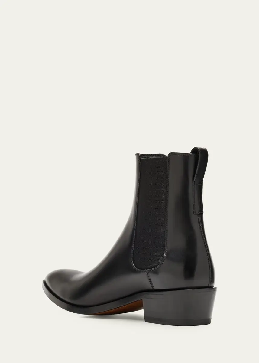 Tom Ford Men's Burnished Leather Chelsea Boots | Thumbnail 4