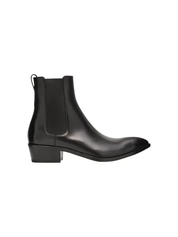 Tom Ford Men's Burnished Leather Chelsea Boots