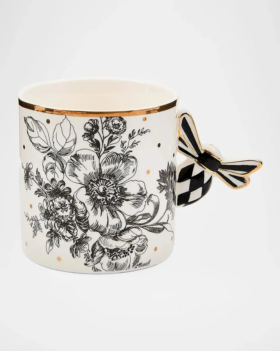 MacKenzie-Childs Bee Toile Ceramic Mug & Saucer Set | Thumbnail 2 MacKenzie-Childs Bee Toile Ceramic Mug & Saucer Set | Thumbnail 2