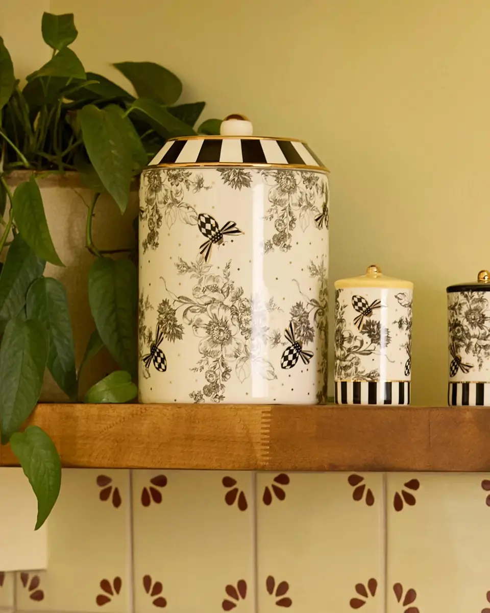 MacKenzie-Childs Bee Toile Ceramic Canister | Thumbnail 3