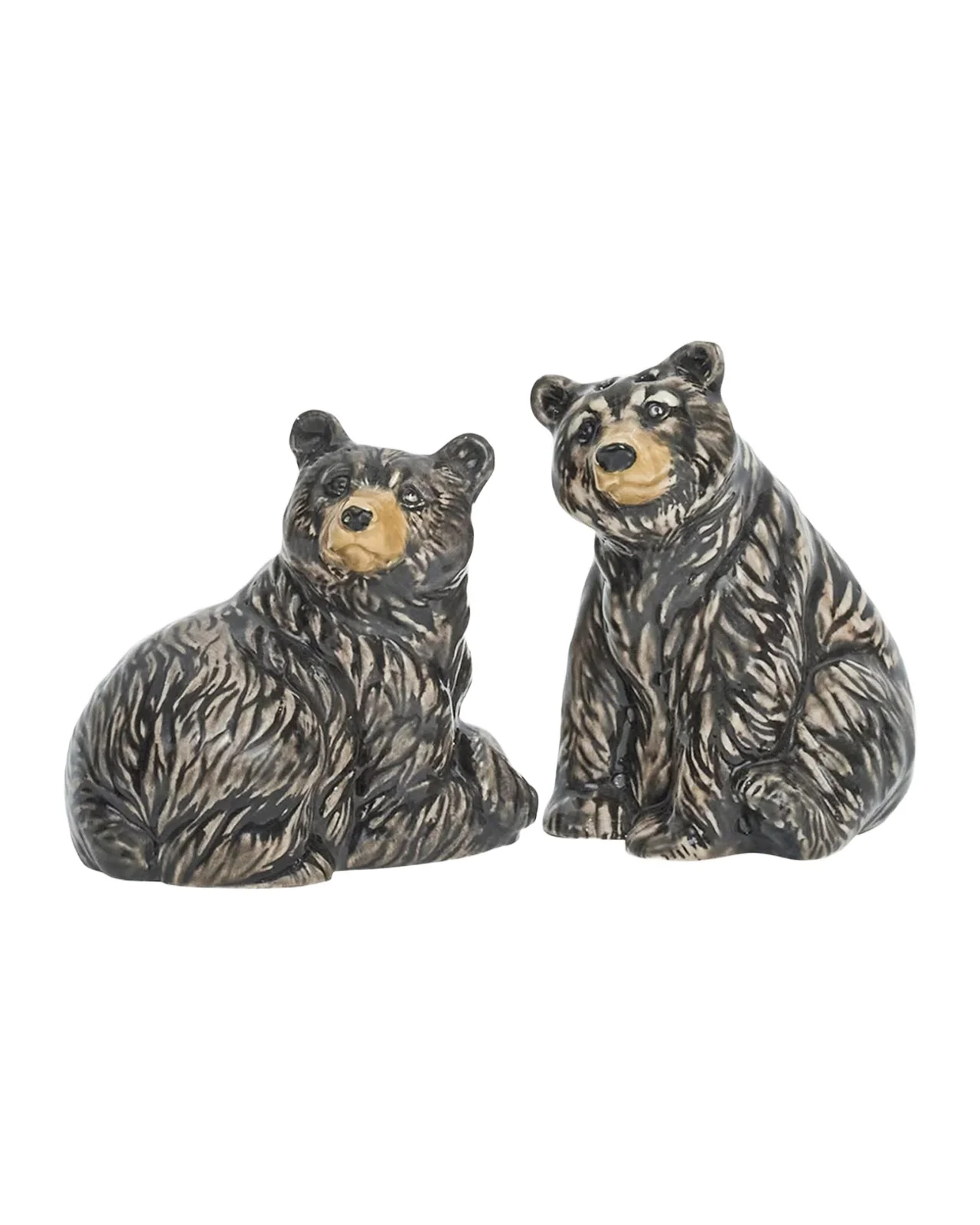 Juliska Clever Creatures Black Bear Salt & Pepper Shakers Set