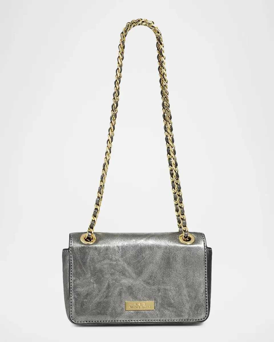 ALEXIS BITTAR Bella Mini Floral Metallic Leather Shoulder Bag | Thumbnail 7 ALEXIS BITTAR Bella Mini Floral Metallic Leather Shoulder Bag | Thumbnail 7