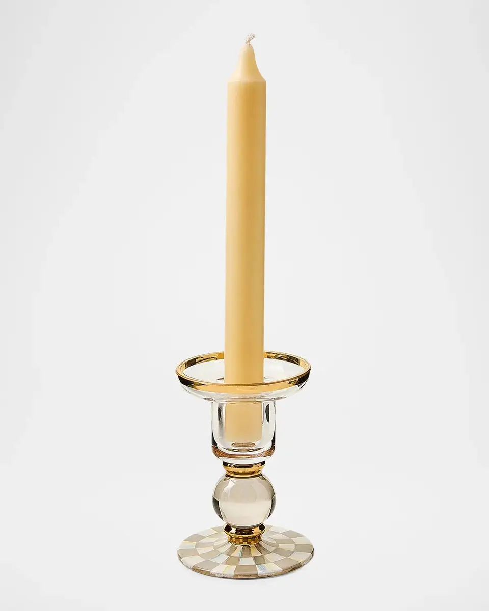 MacKenzie-Childs Sterling Check Glass Candleholder | Thumbnail 2 MacKenzie-Childs Sterling Check Glass Candleholder | Thumbnail 2