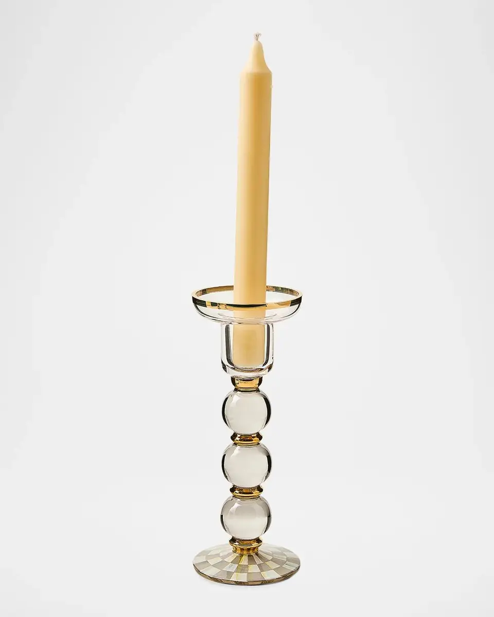 MacKenzie-Childs Sterling Check Glass Candleholder | Thumbnail 2 MacKenzie-Childs Sterling Check Glass Candleholder | Thumbnail 2