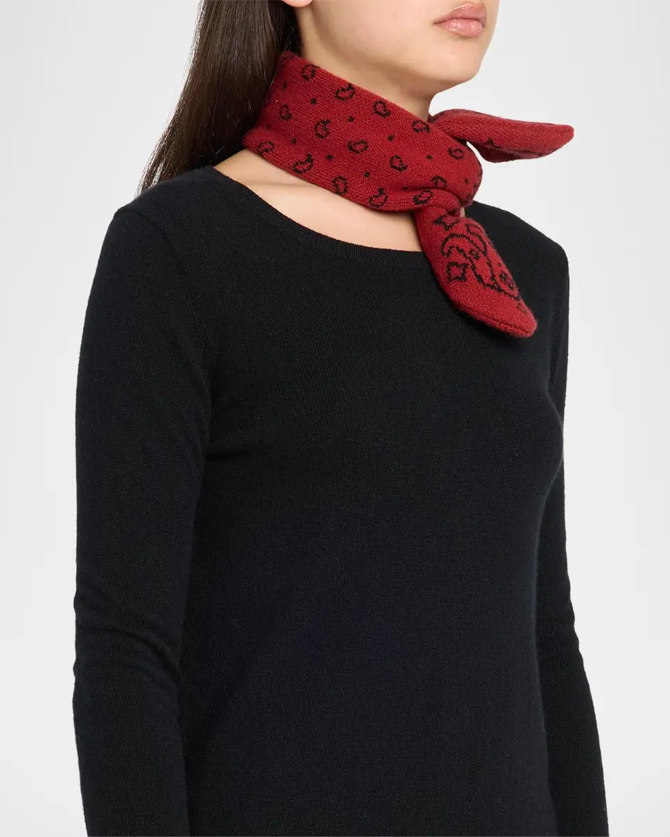 Guest In Residence Bandana Bowtie Wool-Cashmere Scarf | Thumbnail 3 Guest In Residence Bandana Bowtie Wool-Cashmere Scarf | Thumbnail 3