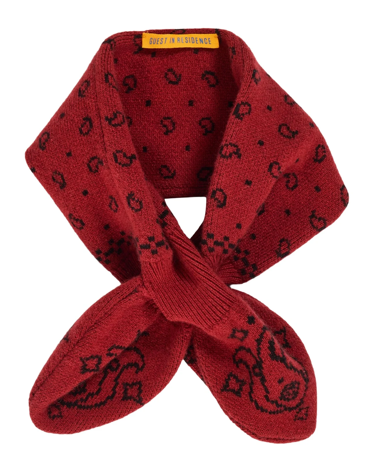 Bandana Bowtie Wool-Cashmere Scarf