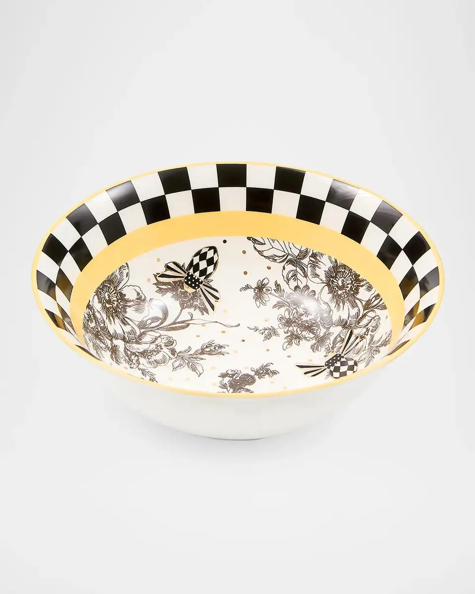 MacKenzie-Childs Bee Toile Ceramic Bowl | Thumbnail 2