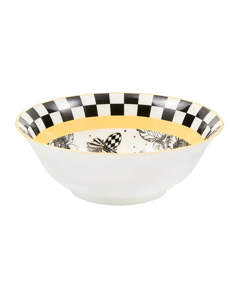 MacKenzie-Childs Bee Toile Ceramic Bowl