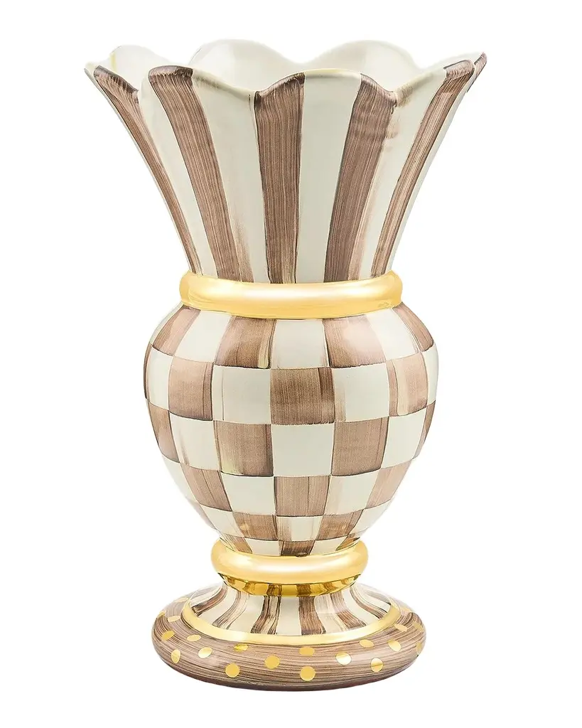 MacKenzie-Childs Check Ceramic Vase