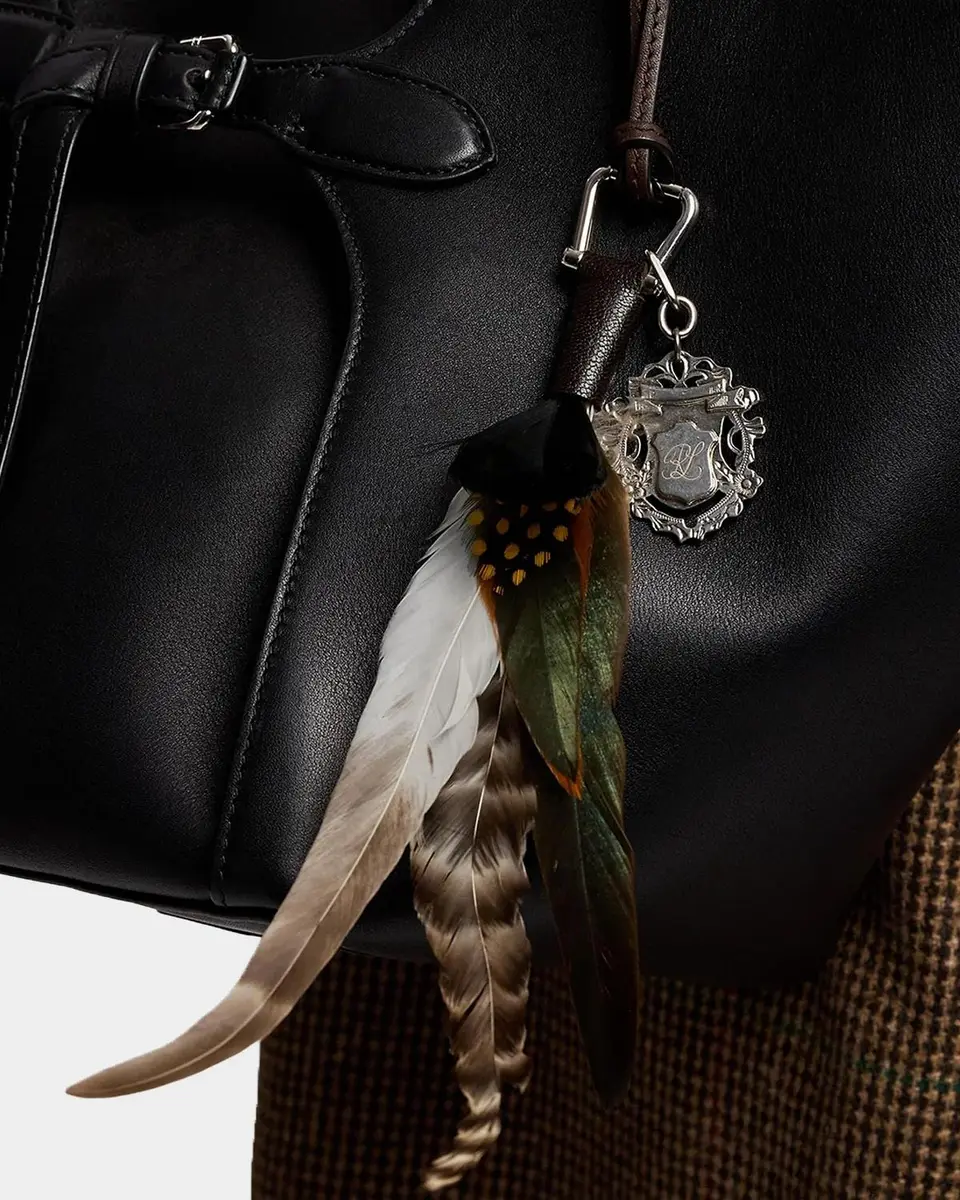 Ralph Lauren Collection Goatskin & Feathers Bag Charm | Thumbnail 5 Ralph Lauren Collection Goatskin & Feathers Bag Charm | Thumbnail 5