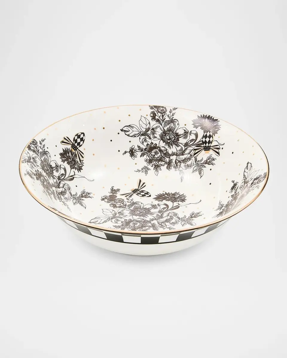 MacKenzie-Childs Bee Toile Ceramic Serving Bowl | Thumbnail 2 MacKenzie-Childs Bee Toile Ceramic Serving Bowl | Thumbnail 2