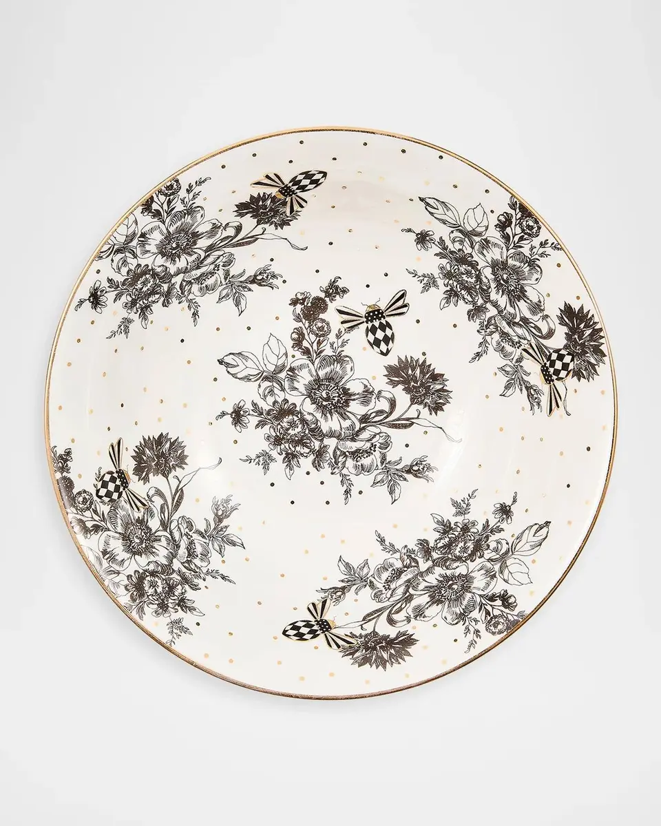 MacKenzie-Childs Bee Toile Ceramic Serving Bowl | Thumbnail 3 MacKenzie-Childs Bee Toile Ceramic Serving Bowl | Thumbnail 3