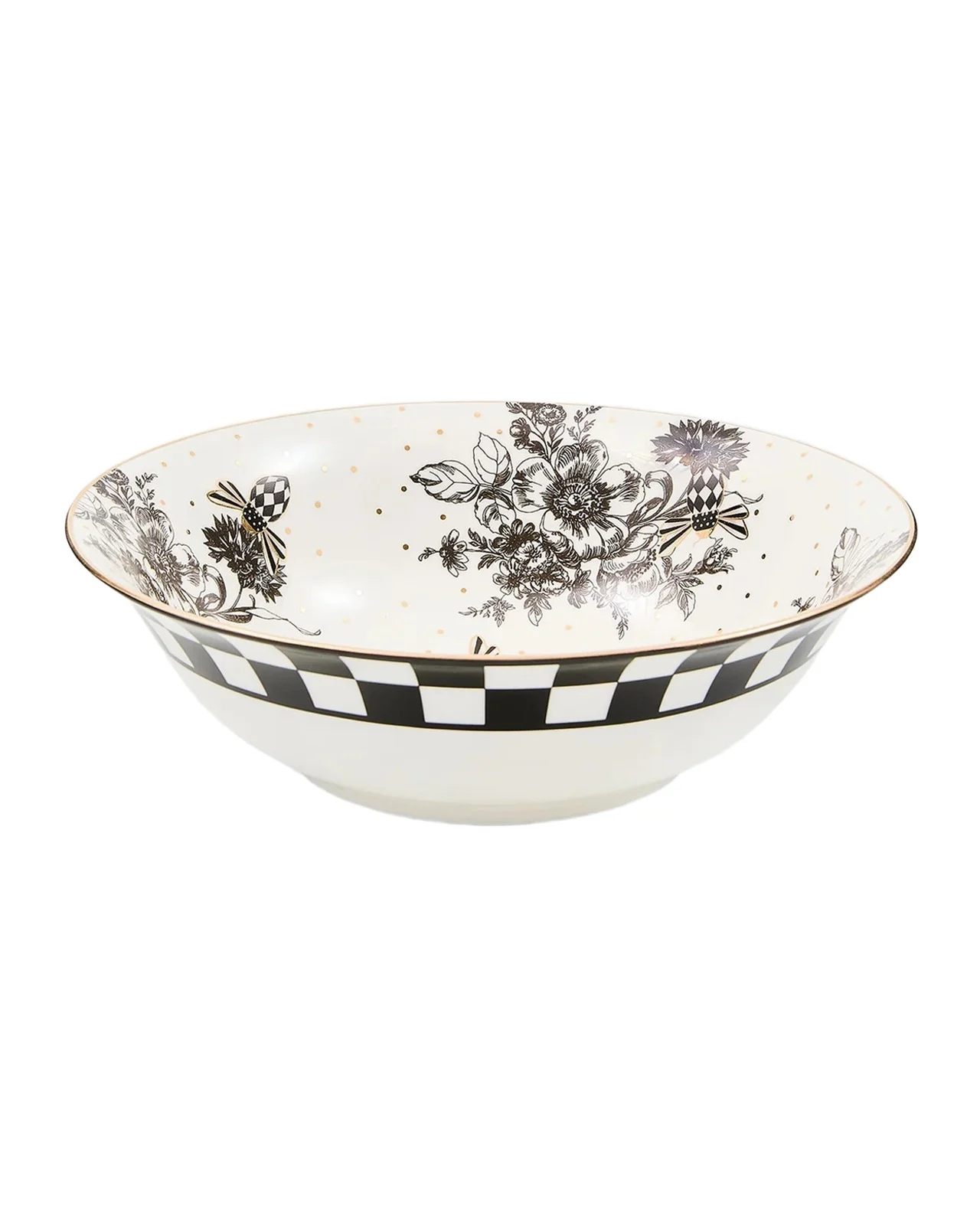 MacKenzie-Childs Bee Toile Ceramic Serving Bowl