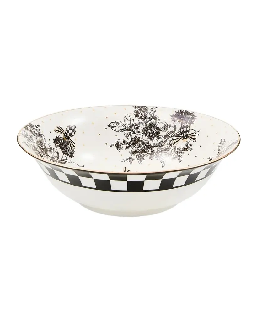 MacKenzie-Childs Bee Toile Ceramic Serving Bowl