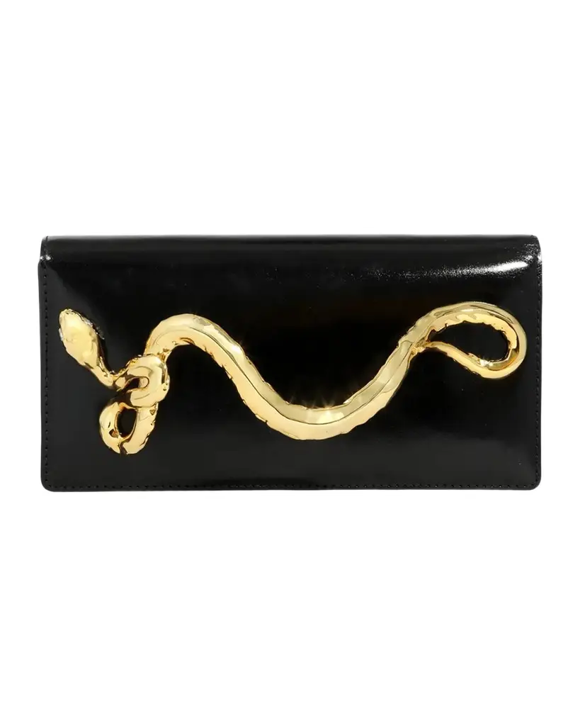 ALEXIS BITTAR Serpent Leather Clutch Bag | Image 1 ALEXIS BITTAR Serpent Leather Clutch Bag | Image 1