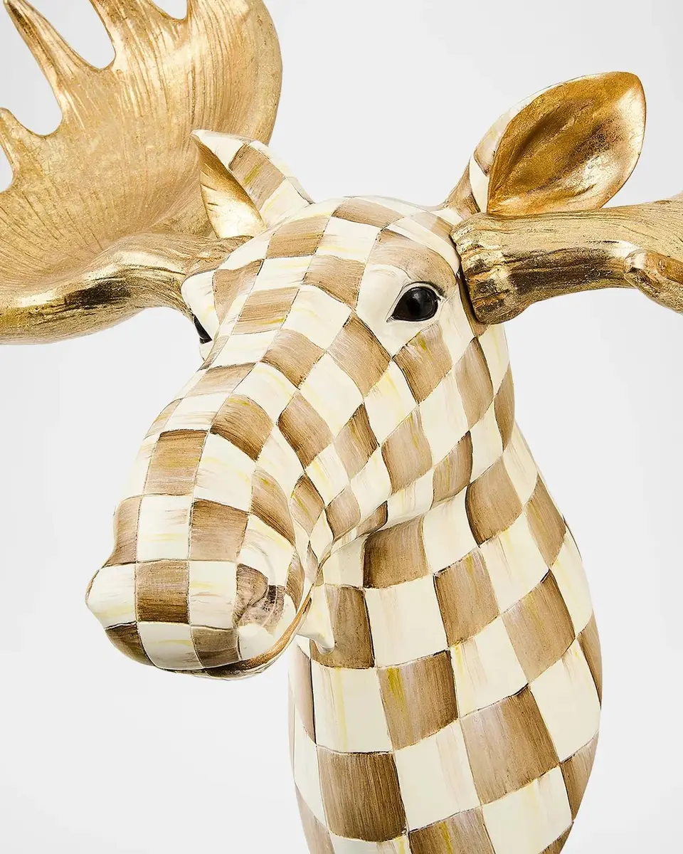 MacKenzie-Childs Check Hand-Painted Reindeer Wall Décor | Thumbnail 2 MacKenzie-Childs Check Hand-Painted Reindeer Wall Décor | Thumbnail 2