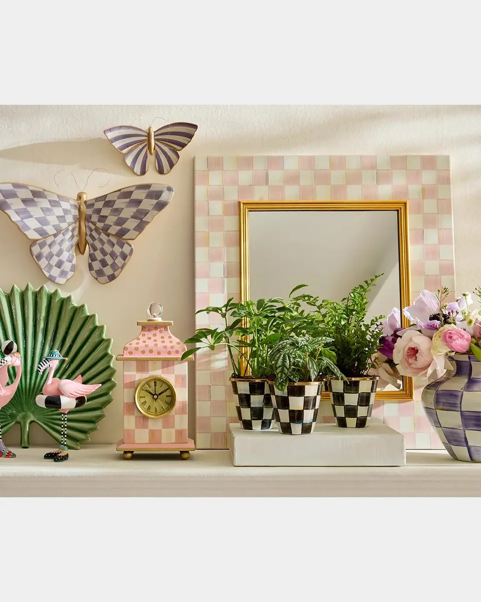 MacKenzie-Childs Rose Check Wall Mirror | Thumbnail 4