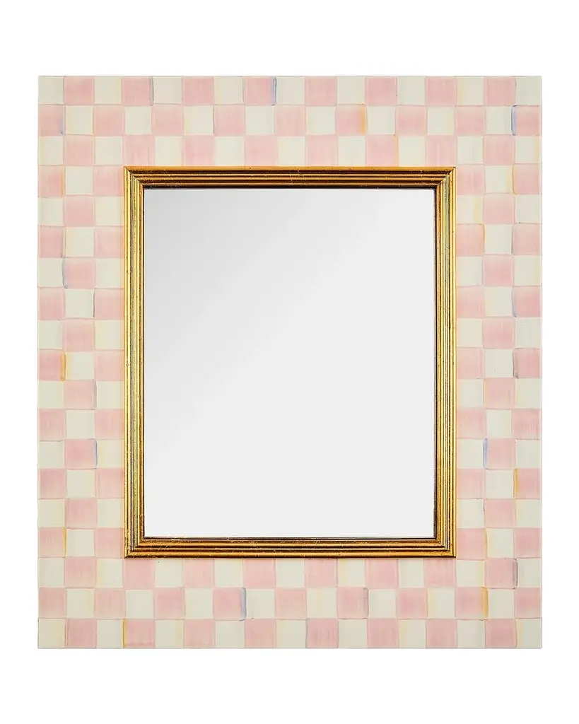 MacKenzie-Childs Rose Check Wall Mirror