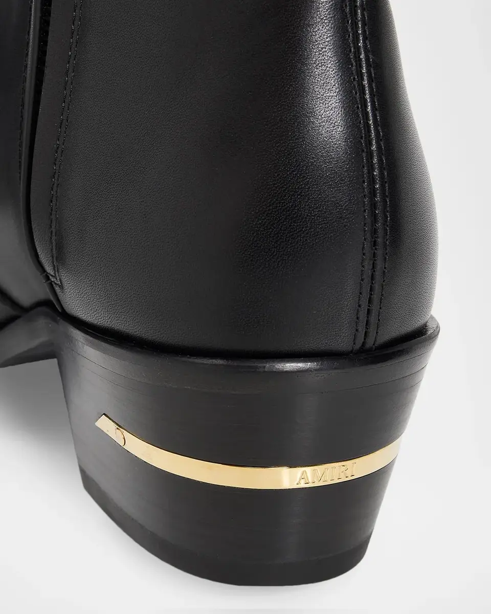 AMIRI Men's Leather MA Point-Toe Zipped Ankle Boots | Thumbnail 3