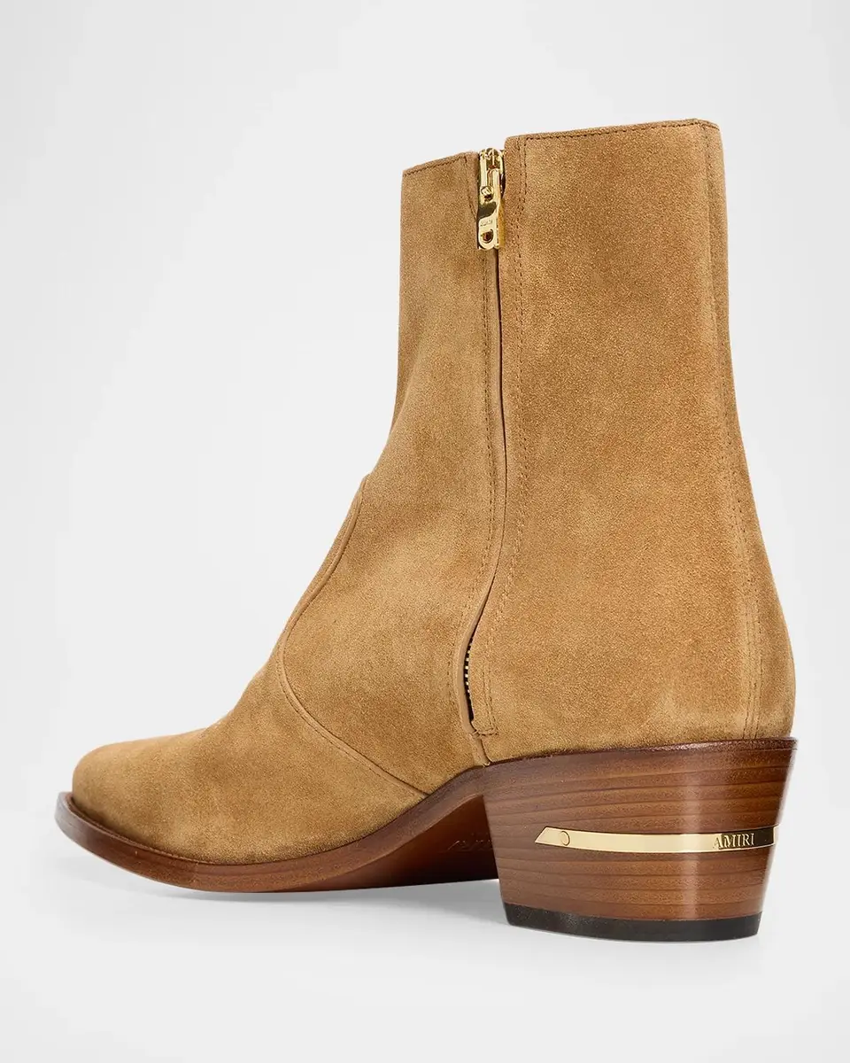 AMIRI Men's Suede MA Point-Toe Zipped Ankle Boots | Thumbnail 2 AMIRI Men's Suede MA Point-Toe Zipped Ankle Boots | Thumbnail 2