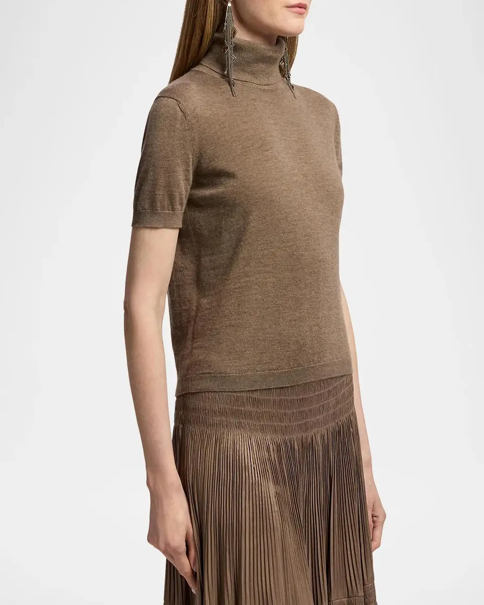 Ralph Lauren Collection Cashmere Short-Sleeve Turtleneck Sweater | Thumbnail 6 Ralph Lauren Collection Cashmere Short-Sleeve Turtleneck Sweater | Thumbnail 6