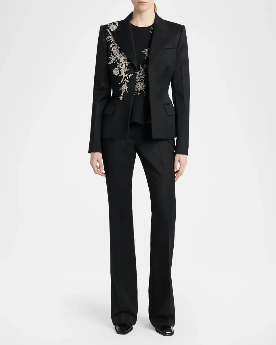 Alexander McQueen Asymmetric Jacquard Peplum Top | Thumbnail 2 Alexander McQueen Asymmetric Jacquard Peplum Top | Thumbnail 2