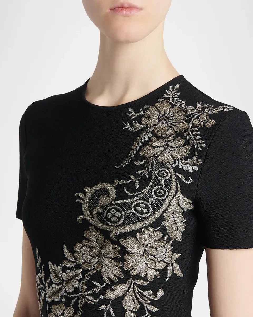 Alexander McQueen Asymmetric Jacquard Peplum Top | Thumbnail 5 Alexander McQueen Asymmetric Jacquard Peplum Top | Thumbnail 5